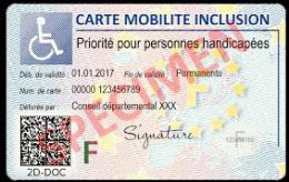 Support Adhésif Carte CMI Stationnement Handicapé Invalidité Priorité NEUF